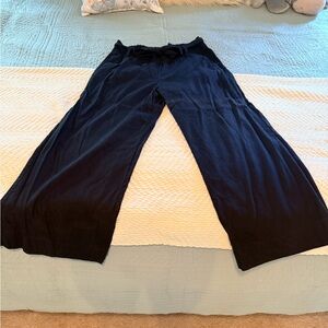 J Jill Wide Leg Black Linen Pants